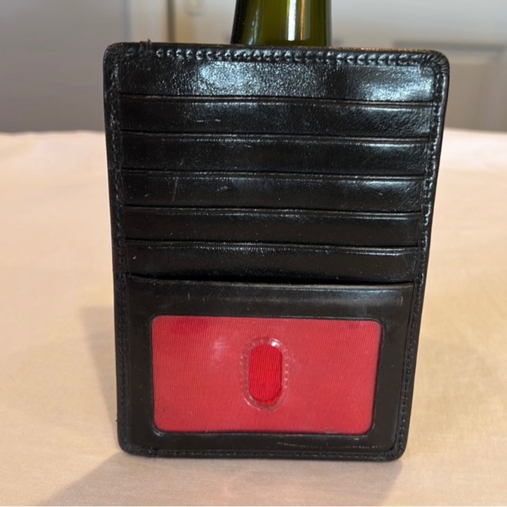 Hobo “Euroslide” black leather passport wallet